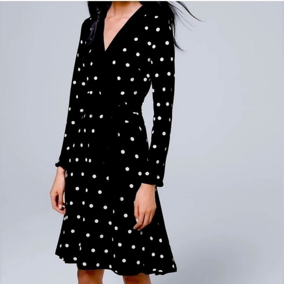 WHBM POLKA DOT REVERISIBLE DRESS, SZ 4 - Picture 2 of 16